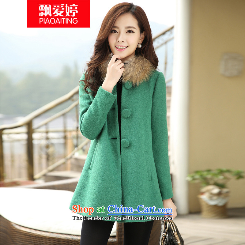 Piao Love Ting?2015 autumn and winter coats Korean gross? For Women in New Long female casual jacket female gross flows? The trendy temperament coats female crouched?L