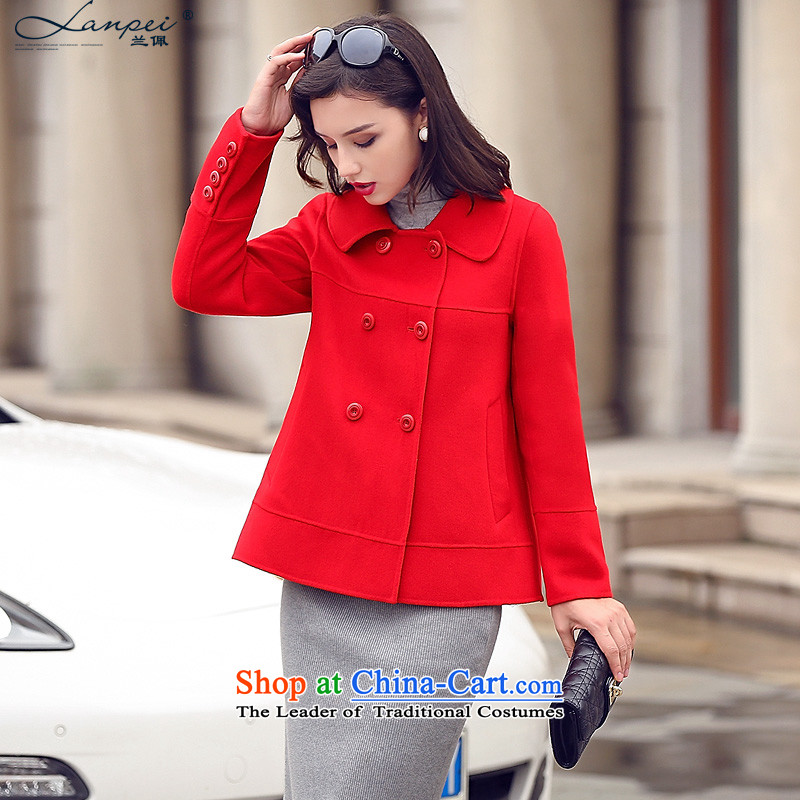 Lan Duplex 2015 Pei woolen coat female gross? female Korean jacket for autumn and winter by a female red cloak gross?M