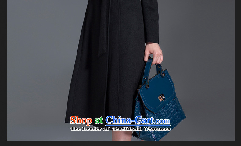 Thus Chu cashmere overcoat headquarters female winter 2015 new autumn and winter coats of Sau San Mao? Genuine high-end double-woolen coat in long black L picture, prices, brand platters! The elections are supplied in the national character of distribution, so action, buy now enjoy more preferential! As soon as possible.