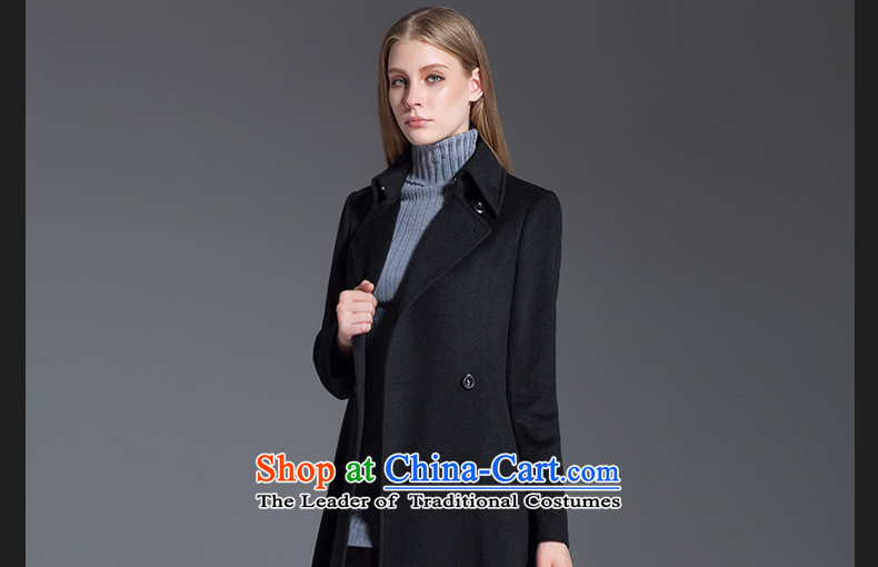 Thus Chu cashmere overcoat headquarters female winter 2015 new autumn and winter coats of Sau San Mao? Genuine high-end double-woolen coat in long black L picture, prices, brand platters! The elections are supplied in the national character of distribution, so action, buy now enjoy more preferential! As soon as possible.