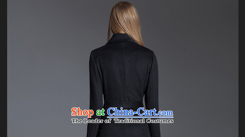 Thus Chu cashmere overcoat headquarters female winter 2015 new autumn and winter coats of Sau San Mao? Genuine high-end double-woolen coat in long black L picture, prices, brand platters! The elections are supplied in the national character of distribution, so action, buy now enjoy more preferential! As soon as possible.