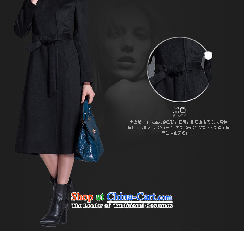 Thus Chu cashmere overcoat headquarters female winter 2015 new autumn and winter coats of Sau San Mao? Genuine high-end double-woolen coat in long black L picture, prices, brand platters! The elections are supplied in the national character of distribution, so action, buy now enjoy more preferential! As soon as possible.