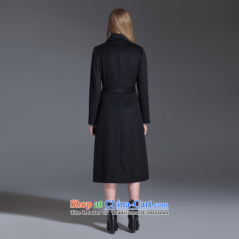Thus Chu cashmere overcoat headquarters female winter 2015 new autumn and winter coats of Sau San Mao? Genuine high-end double-woolen coat in long black , L, or LUN (yfl headquarters) , , , shopping on the Internet