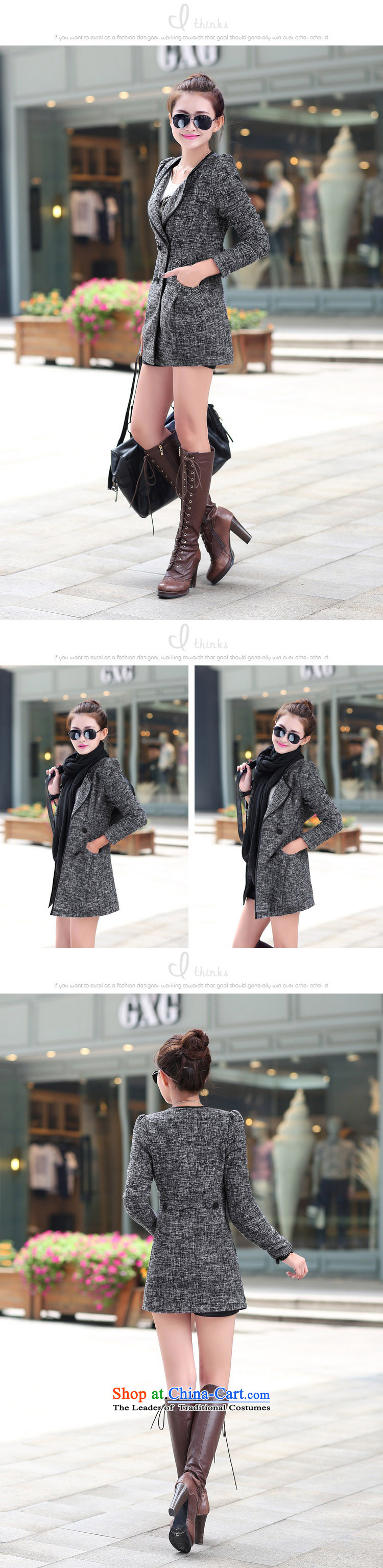 Michelle Gellar of 2014 women in long Sau San simple and refreshing leisure wild double-gross new jacket coat? Fall/Winter Collections female? The coat gray M picture, prices, brand platters! The elections are supplied in the national character of distribution, so action, buy now enjoy more preferential! As soon as possible.