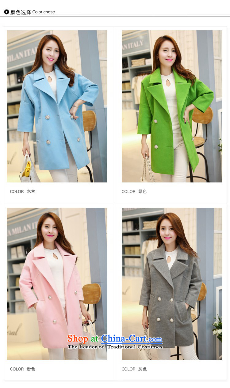Michelle Gellar of gross? a wool coat female jacket Korean version 2014 autumn and winter spring and autumn, the new girls who are wild lapel jacket coat autumn load? green XXL picture, prices, brand platters! The elections are supplied in the national character of distribution, so action, buy now enjoy more preferential! As soon as possible.