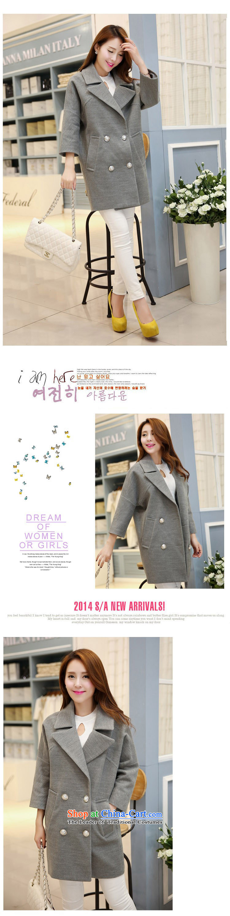 Michelle Gellar of gross? a wool coat female jacket Korean version 2014 autumn and winter spring and autumn, the new girls who are wild lapel jacket coat autumn load? green XXL picture, prices, brand platters! The elections are supplied in the national character of distribution, so action, buy now enjoy more preferential! As soon as possible.