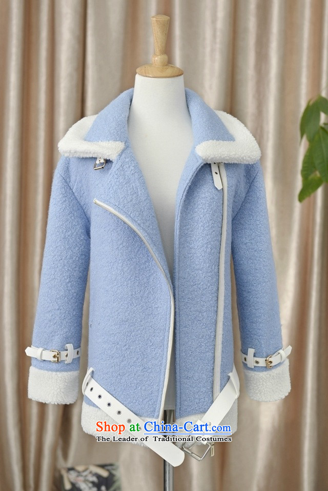 2015 Fall/Winter Collections PDQC lovers in Accra Tang-m flower with stars light blue locomotive a wool coat Stylish coat female pictures gross? color pictures, prices, XL brand platters! The elections are supplied in the national character of distribution, so action, buy now enjoy more preferential! As soon as possible.