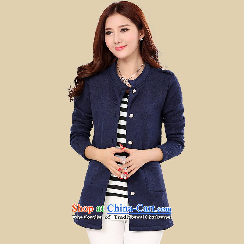 Szili Clinton larger women 2014 mm thick autumn new) long cardigan thick wool coat to the increase of 200 catties thick sister Sau San Po blue jacket , L, Cecilia Medina Quiroga (celia dayton , , , shopping on the Internet