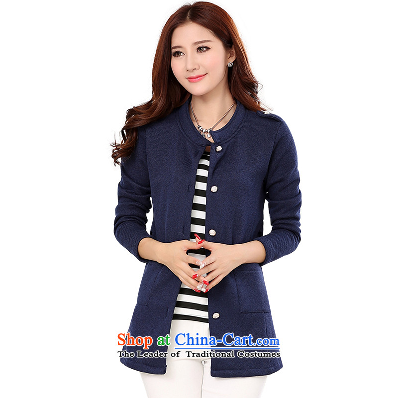 Szili Clinton larger women 2014 mm thick autumn new) long cardigan thick wool coat to the increase of 200 catties thick sister Sau San Po blue jacket , L, Cecilia Medina Quiroga (celia dayton , , , shopping on the Internet