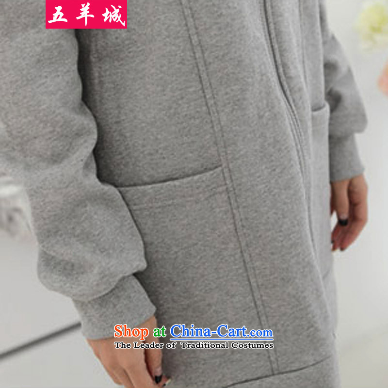 Five Rams City larger female jackets Fall/Winter Collections of female graphics thick, thin thick mm long-sleeved relaxd casual fare lint-free sweater thick sister Sau San Cardigan shirt 257 5XL/180-200 carbon around 922.747, Five Rams City shopping on the Internet has been pressed.