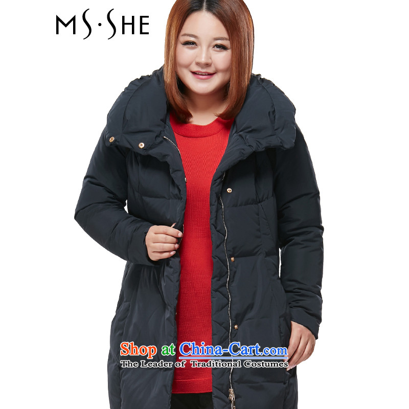 To increase the number msshe women 2015 Winter_ thick MM windproof high collar Sau San long thick down . 66-68 15 Blue4XL