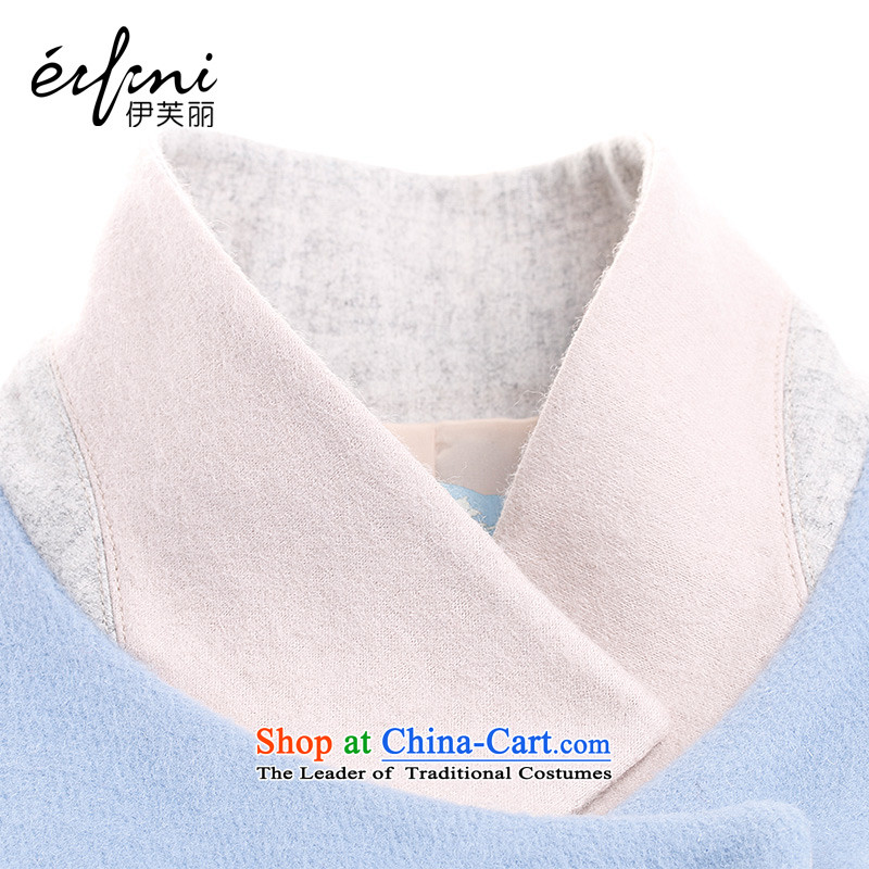 Of the 2015 Winter New Lai-wool is the auricle coats that long hair? jacket girl child light blue M Lai (eifini, Evelyn) , , , shopping on the Internet