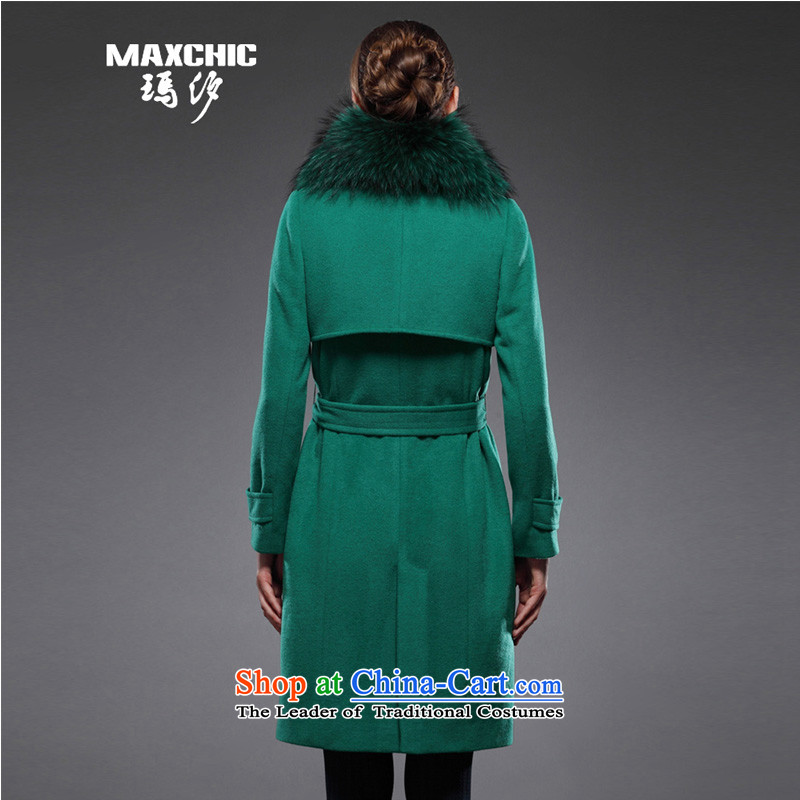 Marguerite Hsichih maxchic 2015 autumn and winter female who need the clipping decoration bag strap on the Nagymaros washable wool coat female bug 12762? green XL, Princess (maxchic Hsichih shopping on the Internet has been pressed.)