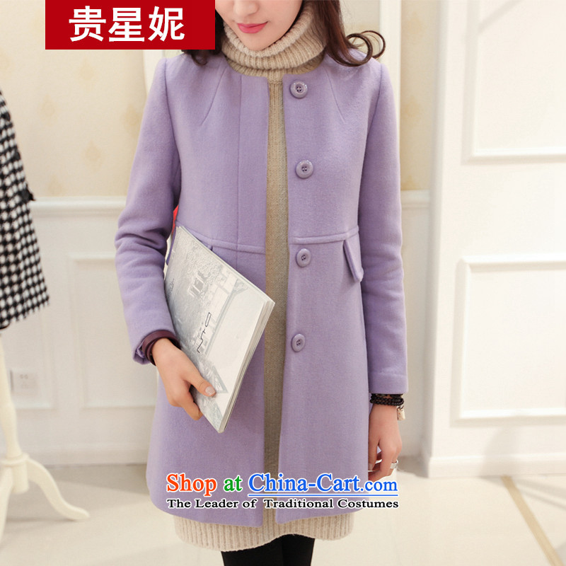 The Star Ni 2015 Fall/Winter Collections new Korean citizenry elegant a wool coat in the long graphics thin hair so Sau San jacket female yellow , L, The Star Ni , , , shopping on the Internet