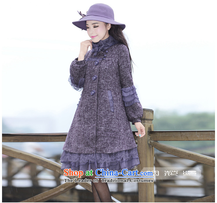 Fireworks Hot Winter 2015 new women's original lace stitching temperament Original Gross? female Hewitt purple coat XL 25-day pre-sale prices, pictures, brand platters! The elections are supplied in the national character of distribution, so action, buy now enjoy more preferential! As soon as possible.