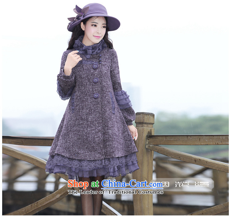 Fireworks Hot Winter 2015 new women's original lace stitching temperament Original Gross? female Hewitt purple coat XL 25-day pre-sale prices, pictures, brand platters! The elections are supplied in the national character of distribution, so action, buy now enjoy more preferential! As soon as possible.