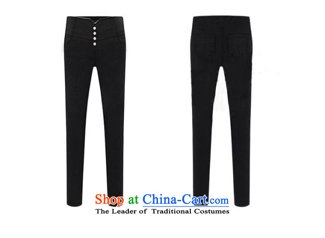 Szili Clinton larger female pants 2015 autumn and winter thick thick mm to intensify the high elastic waist trousers leisure pencil trousers wild little black trousers, forming the trousers without XXXXL lint-free pictures, prices, brand platters! The elections are supplied in the national character of distribution, so action, buy now enjoy more preferential! As soon as possible.