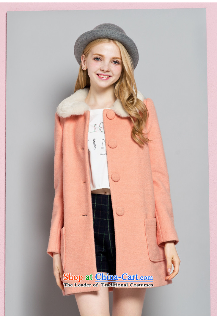 Lok-machi 2015 winter clothing new date of women's gross Neck Jacket CWBB44146 sweet pink S picture, prices, brand platters! The elections are supplied in the national character of distribution, so action, buy now enjoy more preferential! As soon as possible.