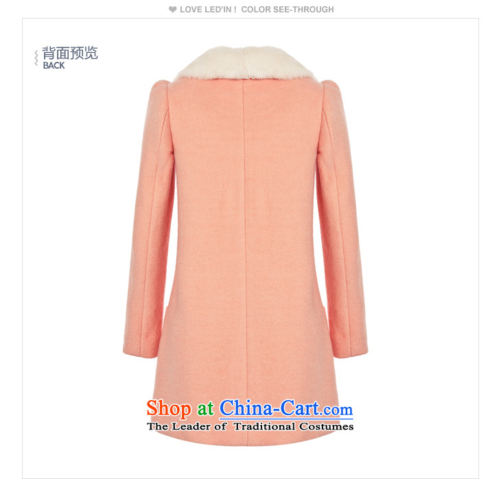 Lok-machi 2015 winter clothing new date of women's gross Neck Jacket CWBB44146 sweet pink S picture, prices, brand platters! The elections are supplied in the national character of distribution, so action, buy now enjoy more preferential! As soon as possible.