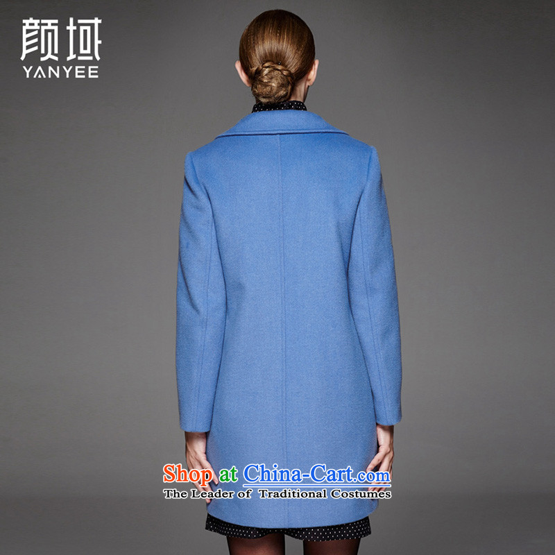 Mr NGAN domain 2015 autumn and winter new women's fashion, long hair? jacket woolen coat  04W4553  L/40, light blue (YANYEE Ngan Domain) , , , shopping on the Internet