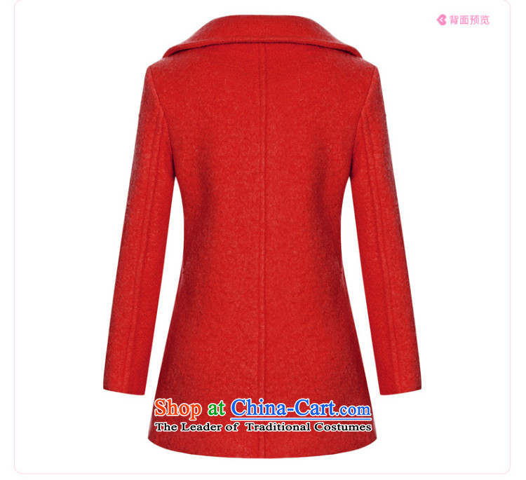 Lok-machi 2015 winter clothing new date of female big coats CWAA44237 lapel red L picture, prices, brand platters! The elections are supplied in the national character of distribution, so action, buy now enjoy more preferential! As soon as possible.