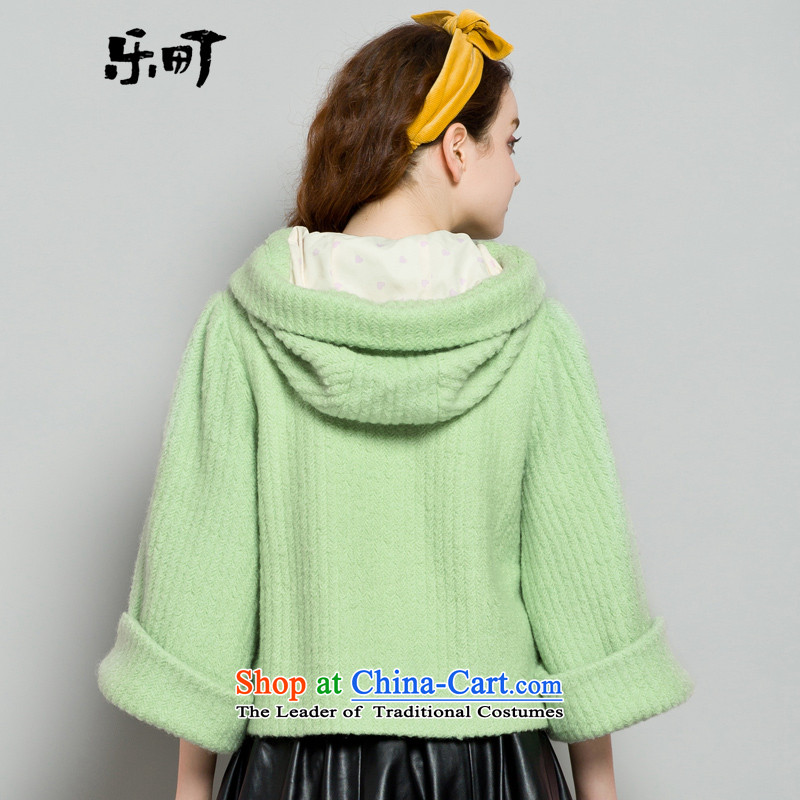 Lok-machi 2015 winter clothing new date of female double-cap coats , Lok-machi CWAA44259 green shopping on the Internet has been pressed.