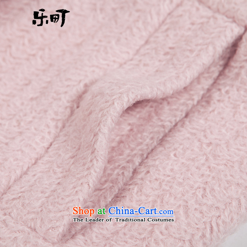 Lok-machi 2015 Autumn new gross? coats that long a wool coat lapel jacket cocoon-gross?? coats , Lok-machi pink shopping on the Internet has been pressed.