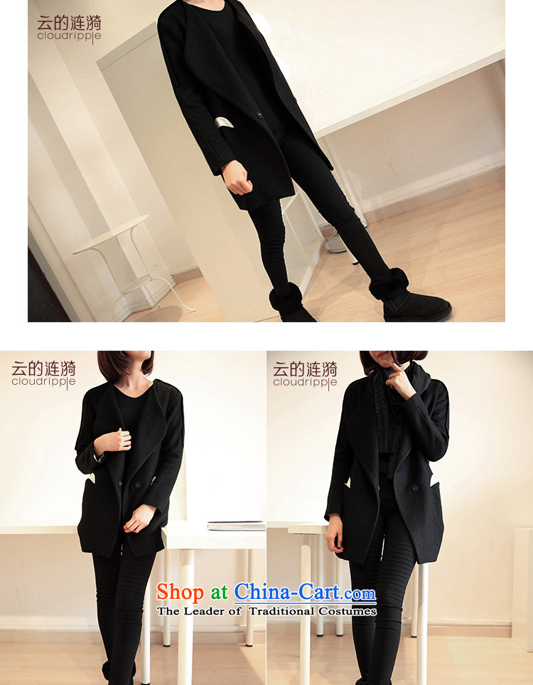 The ripple Cloud Original 2015 winter spring new Korean version of Sau San wool gross overcoats female Jane? Fuser Black XL Photo, prices, brand platters! The elections are supplied in the national character of distribution, so action, buy now enjoy more preferential! As soon as possible.