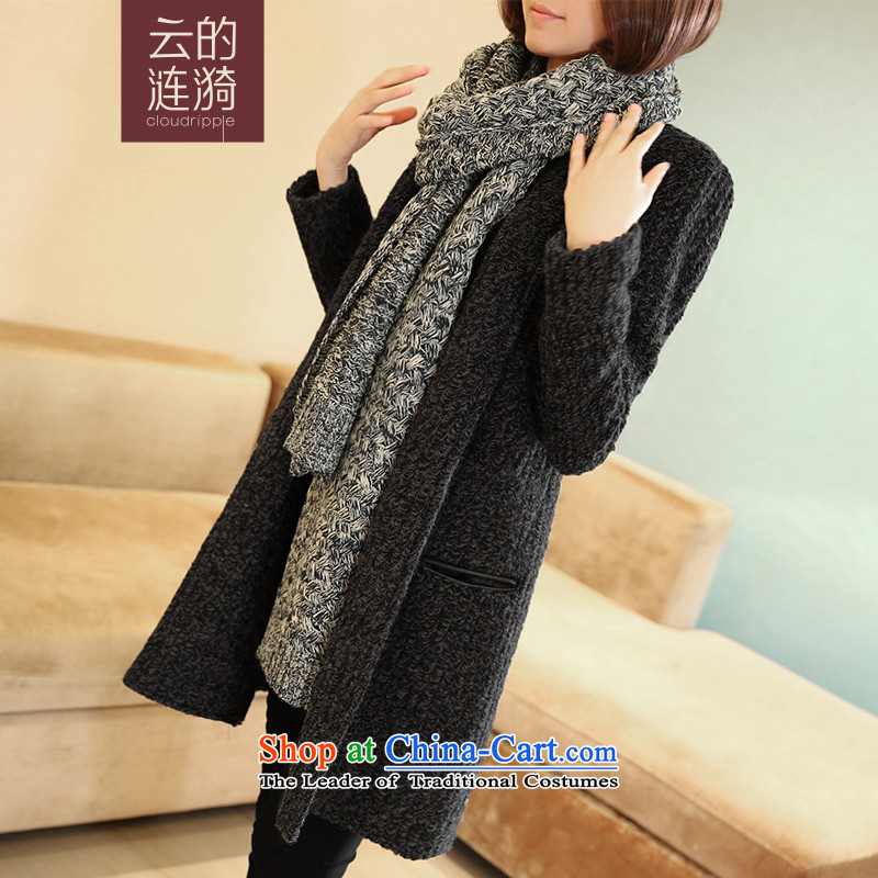 The ripple Cloud Original 2015 winter coats that new cashmere long hair? jacket girls   where dreams Black XL, cloud the ripple (cloudripple) , , , shopping on the Internet