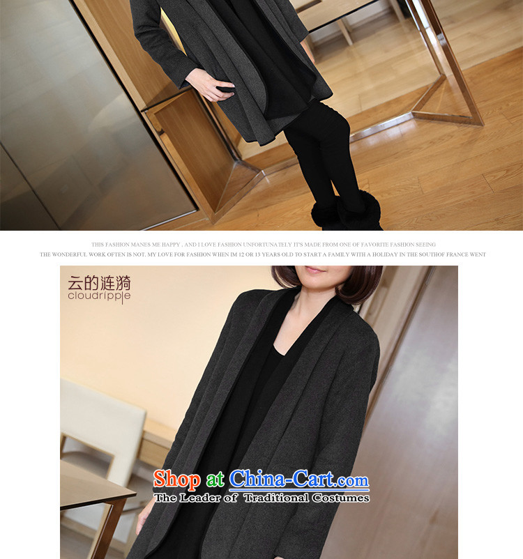 The ripple Cloud Original 2015 winter new cashmere Sau San long-sleeved a wool coat in the long hair? female artists of gray jacket M picture, prices, brand platters! The elections are supplied in the national character of distribution, so action, buy now enjoy more preferential! As soon as possible.