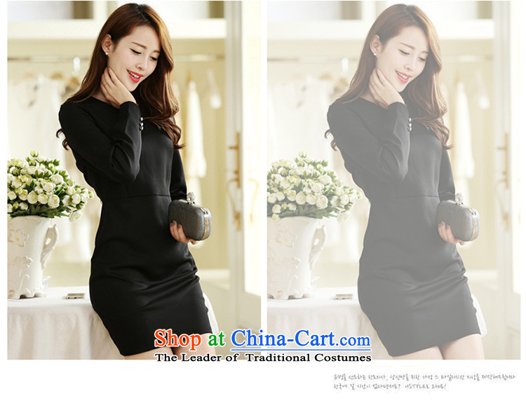The lymalon2015 lehmann autumn new Korean version of large numbers of ladies temperament Foutune of long-sleeved pencils Sau San round-neck collar dresses 2 686 Black XXL picture, prices, brand platters! The elections are supplied in the national character of distribution, so action, buy now enjoy more preferential! As soon as possible.