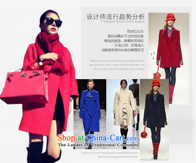 Yi Tun Azlan 2015 autumn and winter clothes in the new version of the long trend of Korean loose hair? China Red Jacket coat JWT51 L picture, prices, brand platters! The elections are supplied in the national character of distribution, so action, buy now enjoy more preferential! As soon as possible.
