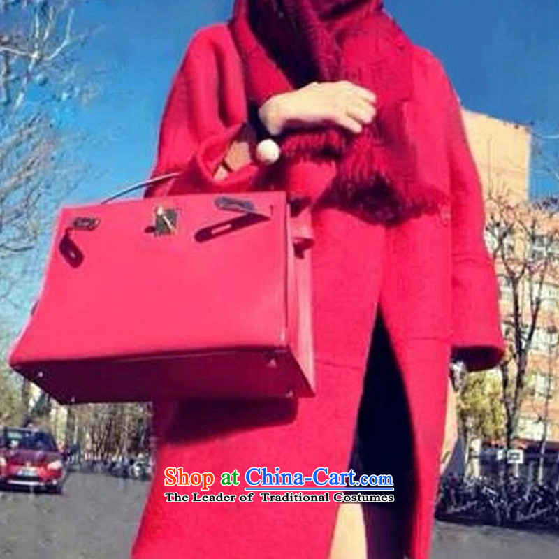 Yi Tun Azlan 2015 autumn and winter clothes in the new version of the long trend of Korean loose coat jacket JWT51 gross? China red , L, Yi Tun Azlan (YIZILAN) , , , shopping on the Internet