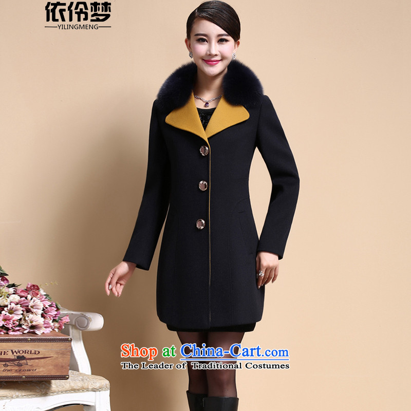 In accordance with the Lingdingyang autumn and winter dream female winter large new cashmere women in a long jacket, Gross Gross for thick MM coat jacket? female yellow and brown XXXL, Nadia Chan dream has been pressed to online shopping
