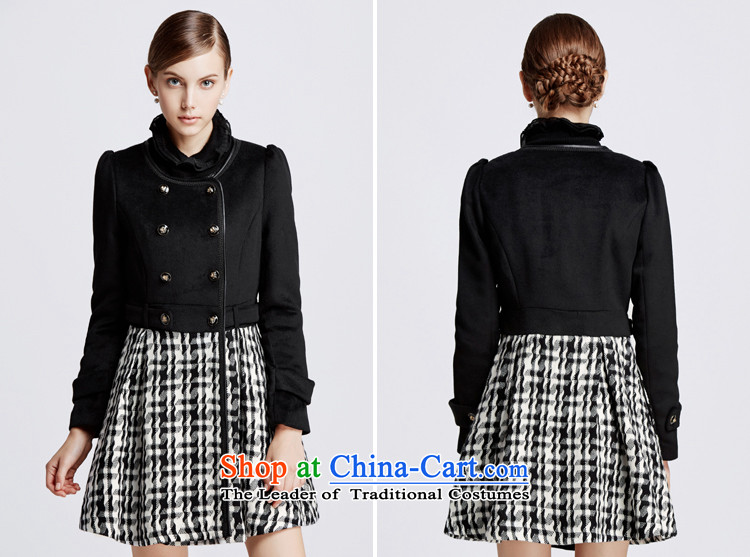 Chaplain who winter clothing new women's stylish and simple plaid wild beauty video thin coat 1344E122070 black 160/M image, prices, brand platters! The elections are supplied in the national character of distribution, so action, buy now enjoy more preferential! As soon as possible.