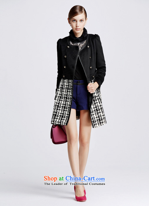 Chaplain who winter clothing new women's stylish and simple plaid wild beauty video thin coat 1344E122070 black 160/M image, prices, brand platters! The elections are supplied in the national character of distribution, so action, buy now enjoy more preferential! As soon as possible.