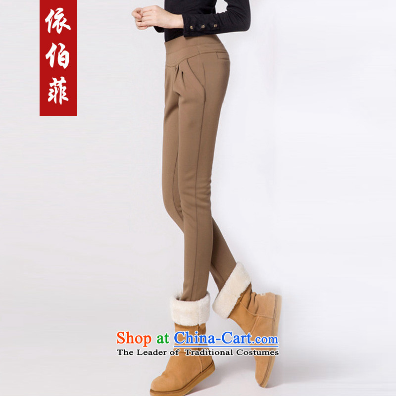In accordance with the perfect 2015 autumn and winter new Fat MM larger female plus lint-free warm relaxing Place intensifiers Harun trousers, forming the boots trousers female Y141 DARKKHAKI XL, in accordance with the perfect (yibofei) , , , shopping on