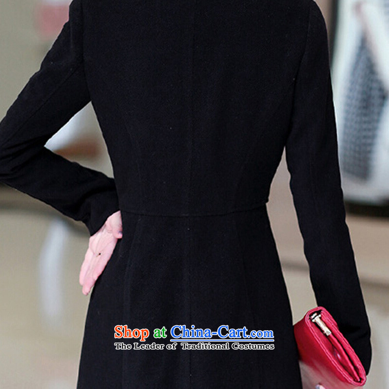 Install the latest Autumn 2014 OEHE, Korean Female Sub-D jacket wool?   Graphics thin double-coats female Black Hair? M,OEHE,,, shopping on the Internet
