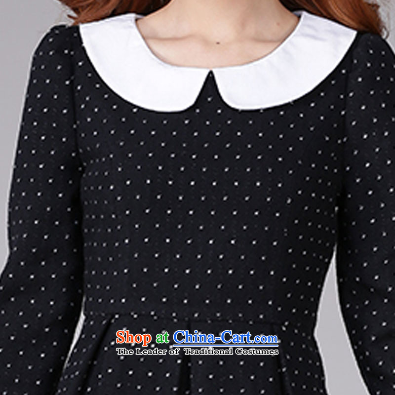 Coveted New Fall/Winter Collections gentlewoman thick MM long-sleeved blouses and larger gross skirt wear? skirt 115 Black XXL recommended weight 155 percent, indulge (tanai) , , , shopping on the Internet