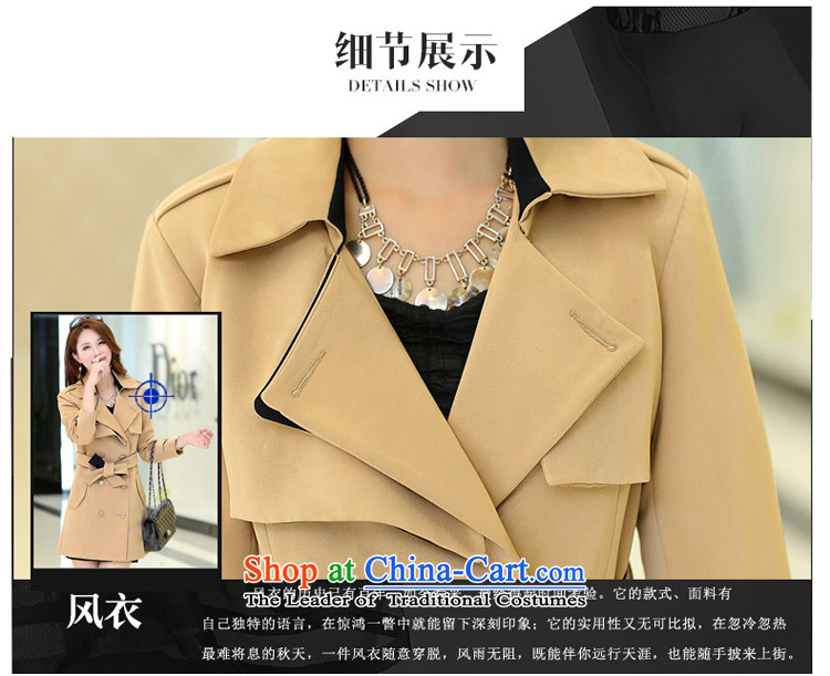 Szili Clinton xl women 2015 Autumn replacing new ad to increase the number of double-windbreaker. Long Korean thick mm thick Mei 200 catties jacket