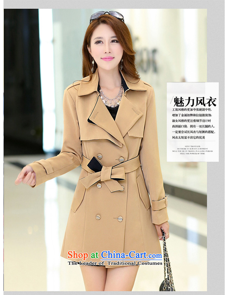 Szili Clinton xl women 2015 Autumn replacing new ad to increase the number of double-windbreaker. Long Korean thick mm thick Mei 200 catties jacket