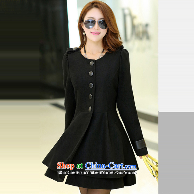 Szili Clinton xl female thick mm2015 autumn and winter New Sau San Mao jacket to increase it won in version of thick black overcoat 6XL, Ms. King Szili (celia dayton , , , shopping on the Internet