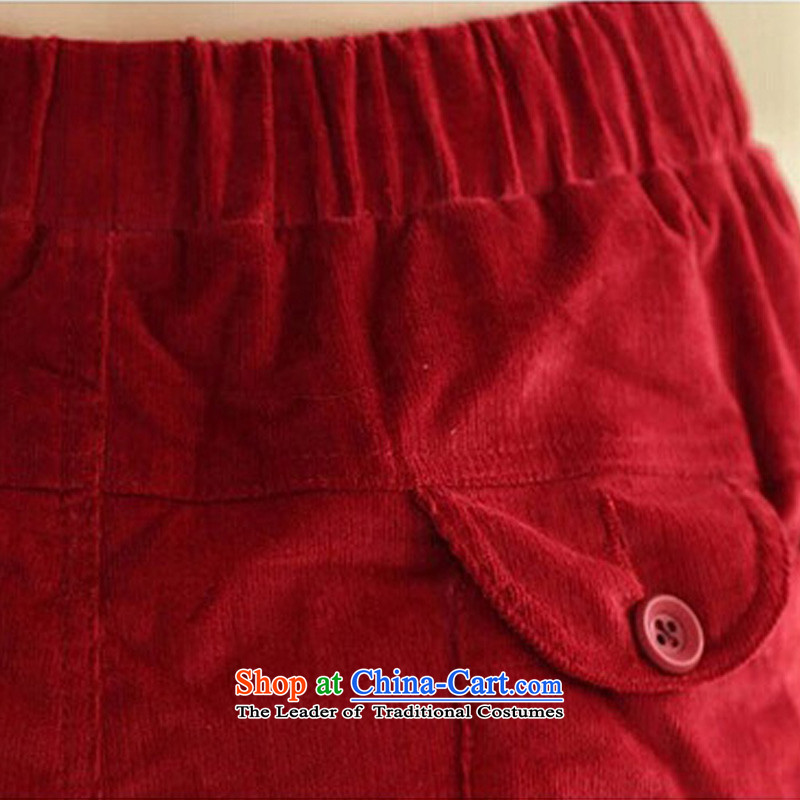 Tysan thick mm2015 Gwi-Spring New extra female corduroy trousers loose video thin little leisure xl leisure pants A180 Red XL, Gwi Tysan shopping on the Internet has been pressed.