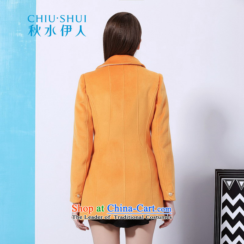 Chaplain who winter clothing new women's Romantic Lady pure color in the Sau San long soft wool coat jacket 1341F121202? orange 155/S, chaplain who has been pressed shopping on the Internet