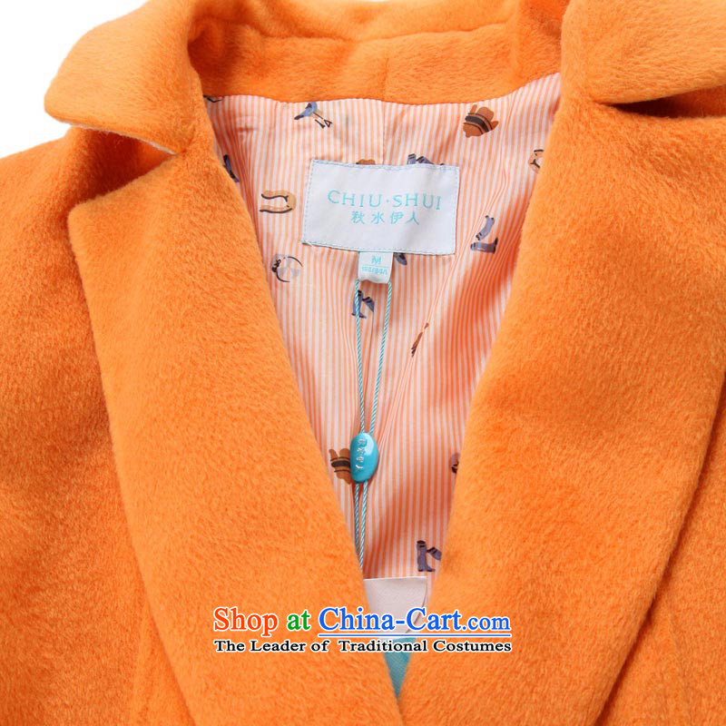Chaplain who winter clothing new women's Romantic Lady pure color in the Sau San long soft wool coat jacket 1341F121202? orange 155/S, chaplain who has been pressed shopping on the Internet