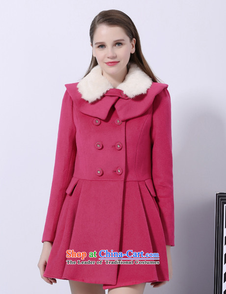 Chaplain who winter clothing new women's elegant billowy flounces shawl rabbit hair for long coats in Sau San 1342E122077 plum 160/M image, prices, brand platters! The elections are supplied in the national character of distribution, so action, buy now enjoy more preferential! As soon as possible.