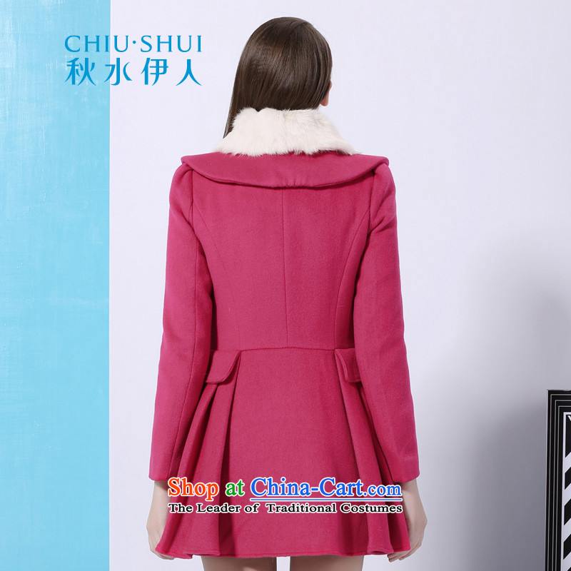 Chaplain who winter clothing new women's elegant billowy flounces shawl rabbit hair for long coats in Sau San 1342E122077 plum 160/M, chaplain who has been pressed shopping on the Internet
