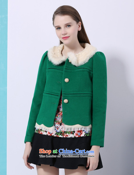 Chaplain who won the short version of the sweet wool rabbit hair? Jacket coat collar 1342F120212 bright green 170/XL picture, prices, brand platters! The elections are supplied in the national character of distribution, so action, buy now enjoy more preferential! As soon as possible.