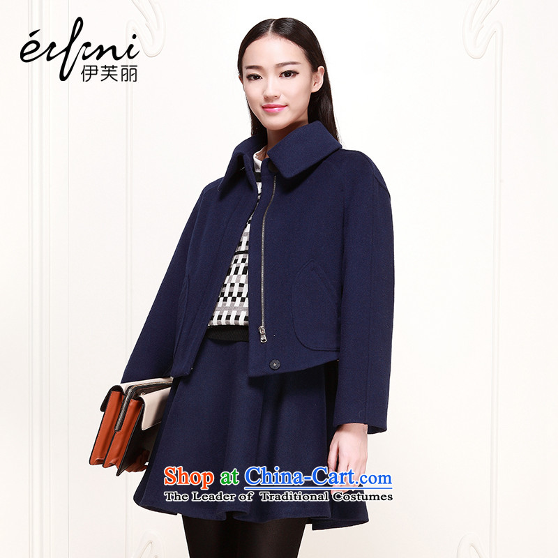 El Boothroyd 2015 Fall_Winter Collections new Korean lapel jacket coat women's gross? 6480947329 navy blue?XL