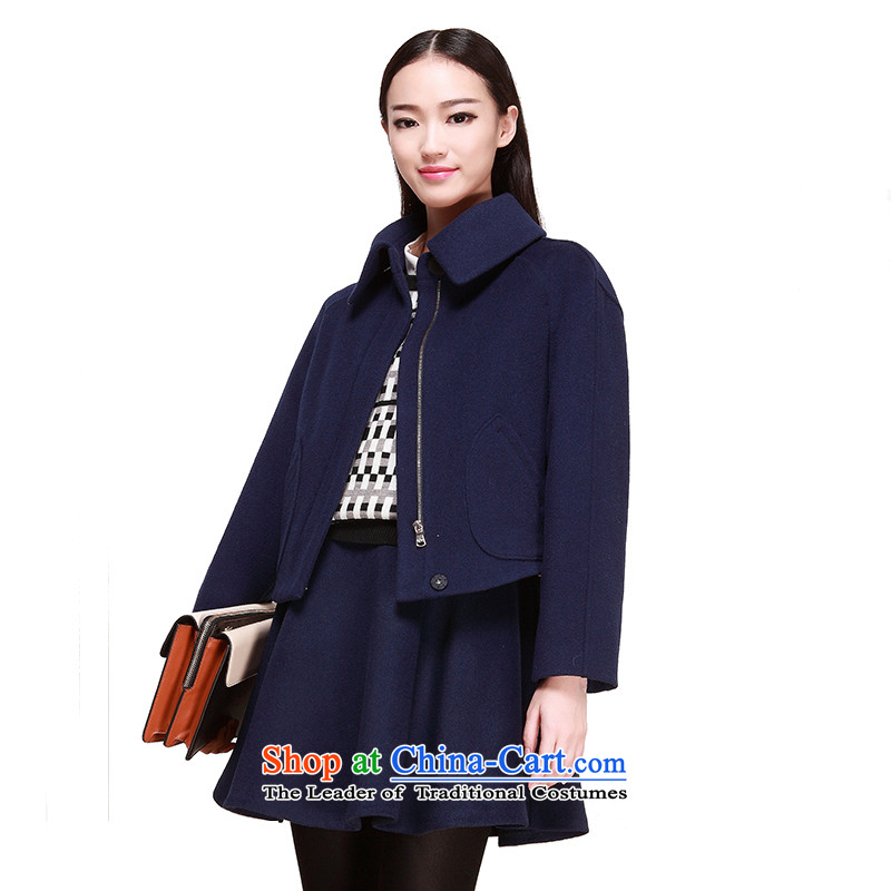 El Boothroyd 2015 Fall/Winter Collections new Korean lapel jacket coat women's gross? 6480947329 navy blue XL, El Boothroyd (eifini) , , , shopping on the Internet